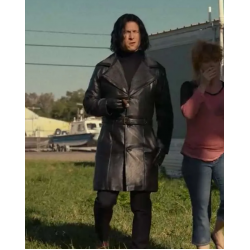 Hit Man Glen Powell Leather Coat